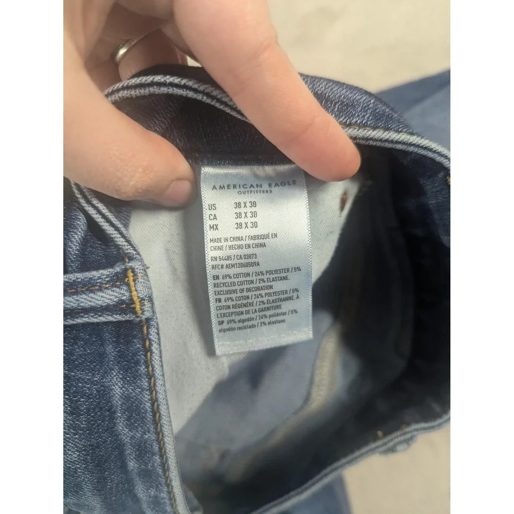 American Eagle Outfitters Jeans Mens 38x30 Blue Airflex+ Temp Tech Slim Med Wash